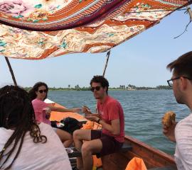 Lunch on a traditional boat ride at Ada